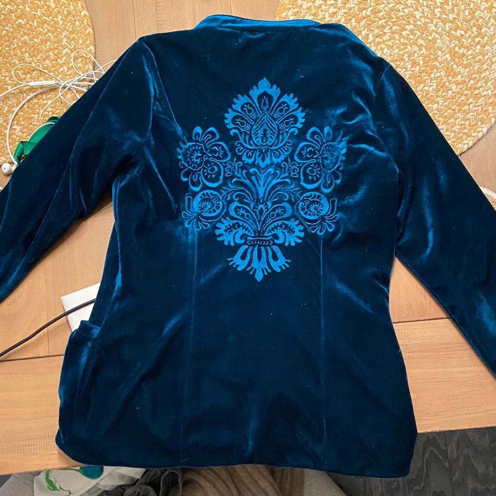 Brand is Green Dragon. Women’s velvet blazer